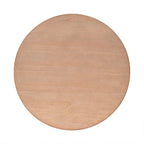 Minimalist Round Coffee Table With Shelf Storage - Natural