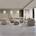 Upendo - Sofa With 2 Pillows - Beige Linen