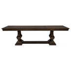 Ridgewell 9-piece Rectangular Trestle Dining Set Dark Oak