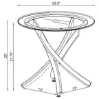 Brooke 3-piece Round Coffee and End Table Set Chrome