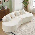 Modern Curved Sofa With Pillows