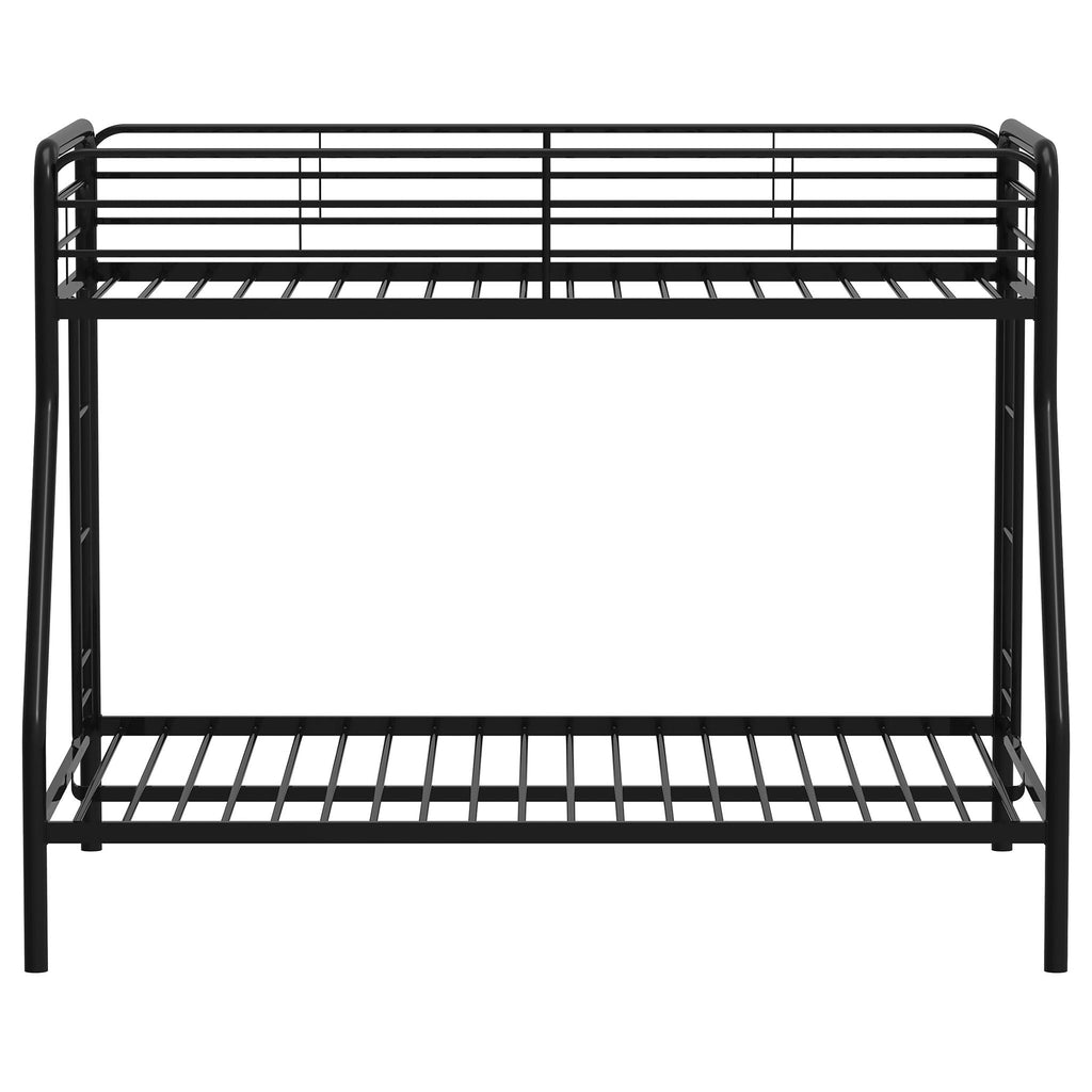 Carson Metal Twin Over Full Bunk Bed Glossy Black