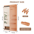 Wall Mounted Full Length Mirror With Shelf And Hook