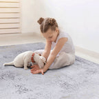 Maval - 8' X 10' Area Rug Washable - Gray / Gold