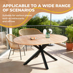 Extendable Round Dining Table - Oak