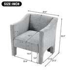 Barrel Accent Chair With Enclosed Arms