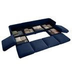 Contemporary Elegant Sofa With Storage And Ottoman
