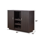Hazen - 35" Wine Cabinet - Espresso