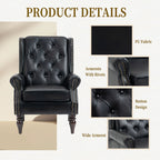 Modern Accent Armchair With Sturdy Wood Legs