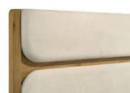 Bennett 78-inch California King Upholstered Panel Bed Cream and Light Oak