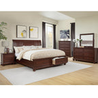1 Piece Dresser, 6 Drawer Storage, Bedroom Furniture - Brown / Cherry