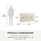 Farnsworth - 6 Drawer Dresser - Ivory