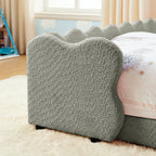 Cute Dinosaur Shaped Bed With Safety Guardrail, Toddler Frame