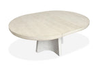 Lorelei - Extendable 54" Round Dining Table - Misty Cloud