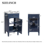 French Style Bathroom Vanity With Sink, Soft-Closing Door, Adjustable Shelf, Rectangular Design