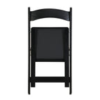 Solid Wood Upholstered Folding Chair Set, Dining Room (Set of 4)