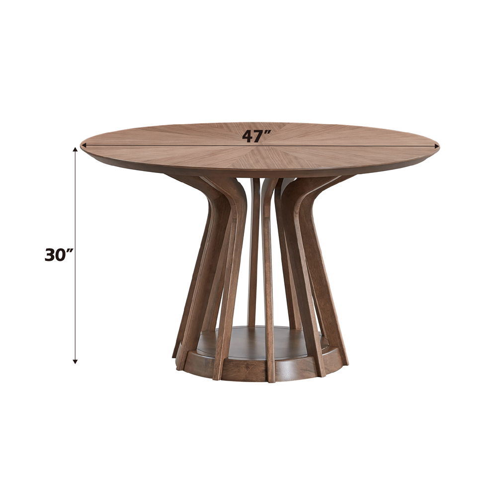 Seda - Round Dining Table - Walnut