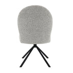 Lawton - Side Chair With Swivel (Set of 2) - Gray Boucle & Black
