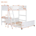 Full Over Full Bunk Bed With Desk