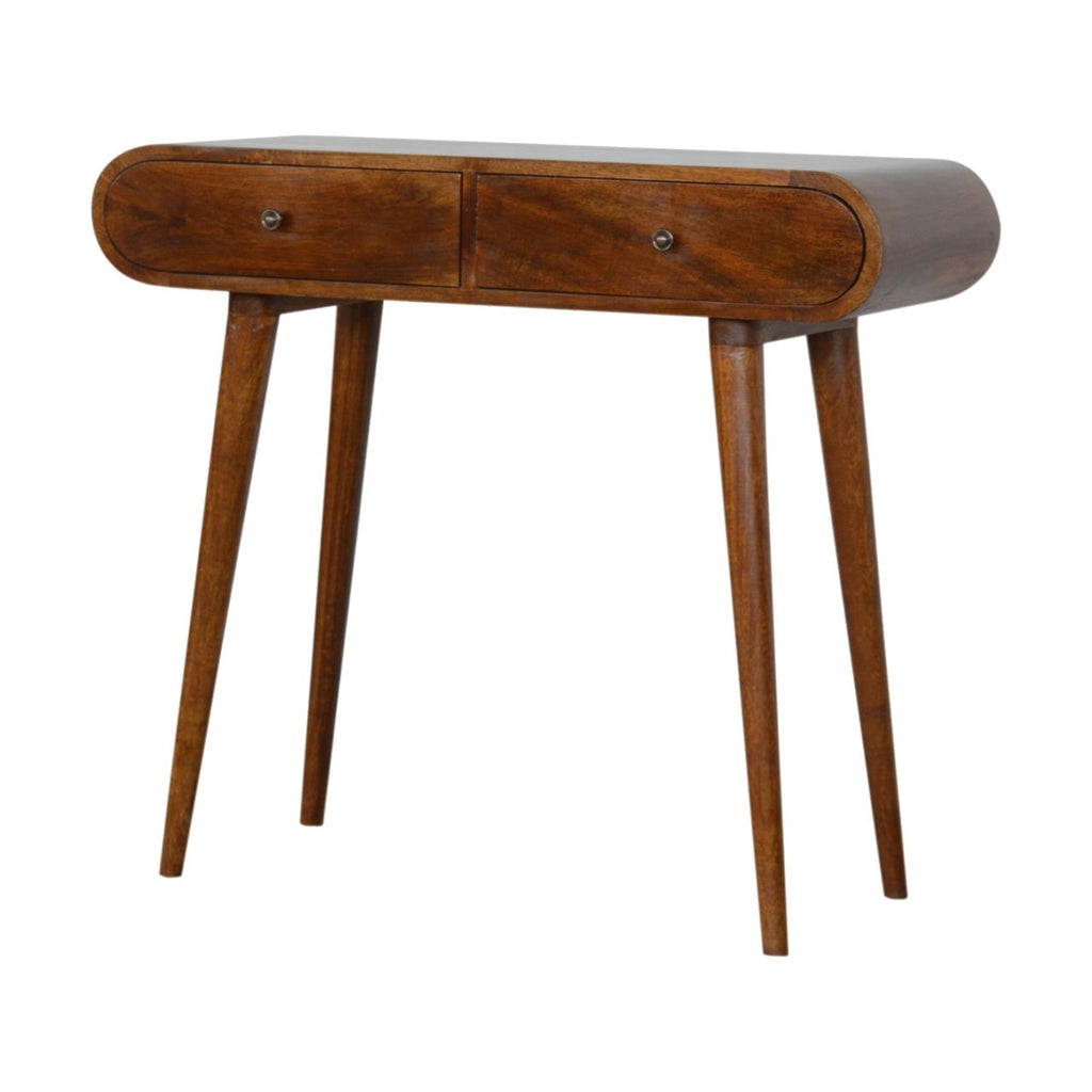 Solid Wood Curved Edge Console Table