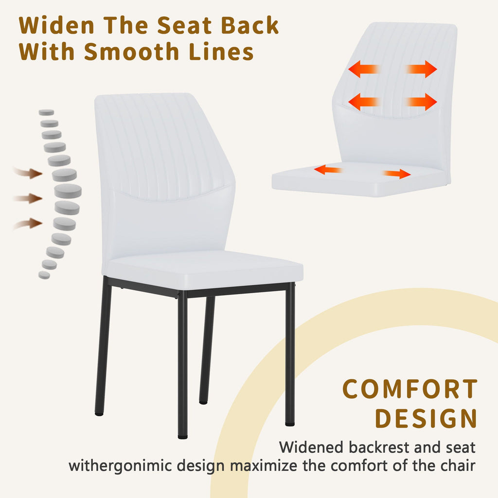 Ergonomic Simple Chair With Metal Leg