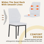 Ergonomic Simple Chair With Metal Leg