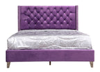 Upholstered Nailhead Trim Chic Bed
