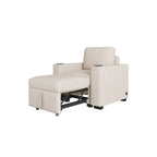 Single Pull Out Sofa Bed With USB Ports And Cup Holders
