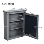 Wall Mounted Bathroom Storage Cabinet With Mirror, Medicine Cabinet With Height Adjustable Shelf