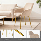 Dining Chair Set For Dining Rooms (Set of 2) - Beige