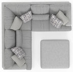 Titan - Sectional With Comfort Coil Seating, Cocktail Ottoman And Accent Pillows Included