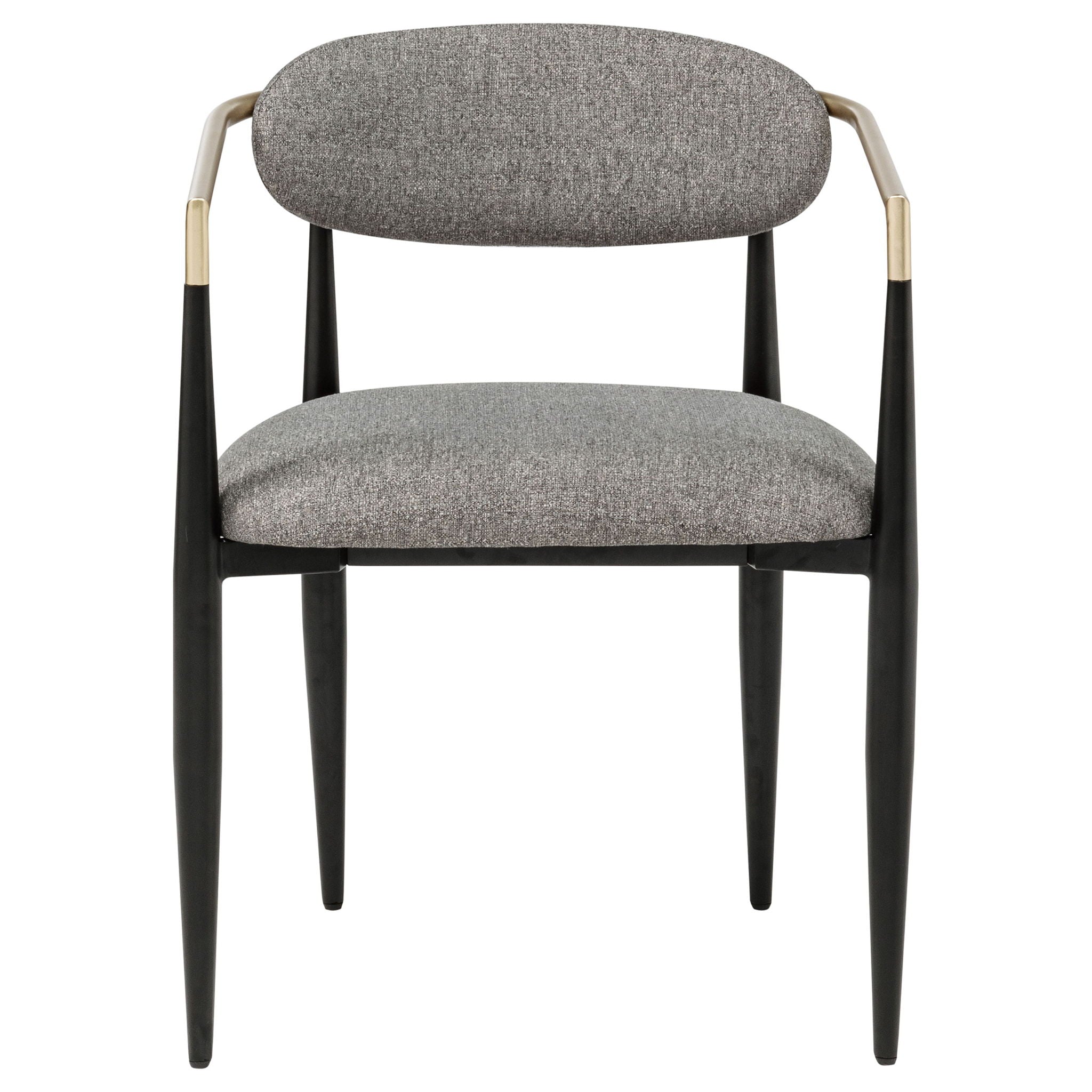 Bradbury Fabric Upholstered Dining Arm Chair Grey (Set of 2)