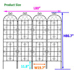 Metal Garden Rustproof Trellis For Climbing Plants Outdoor Flower Support