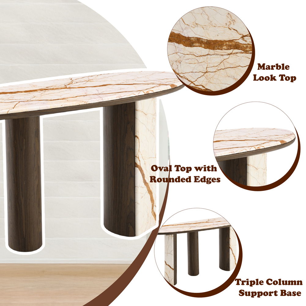 Haidar - Table With Marble Top