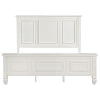 Sandy Beach 63-inch Eastern King Wood Panel Bed Cream White