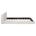 Upholstered Platform Bed, Grounded Bed With Solid Frame