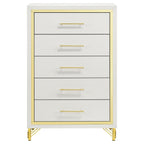 Lucia 5-drawer Bedroom Chest of Drawers White