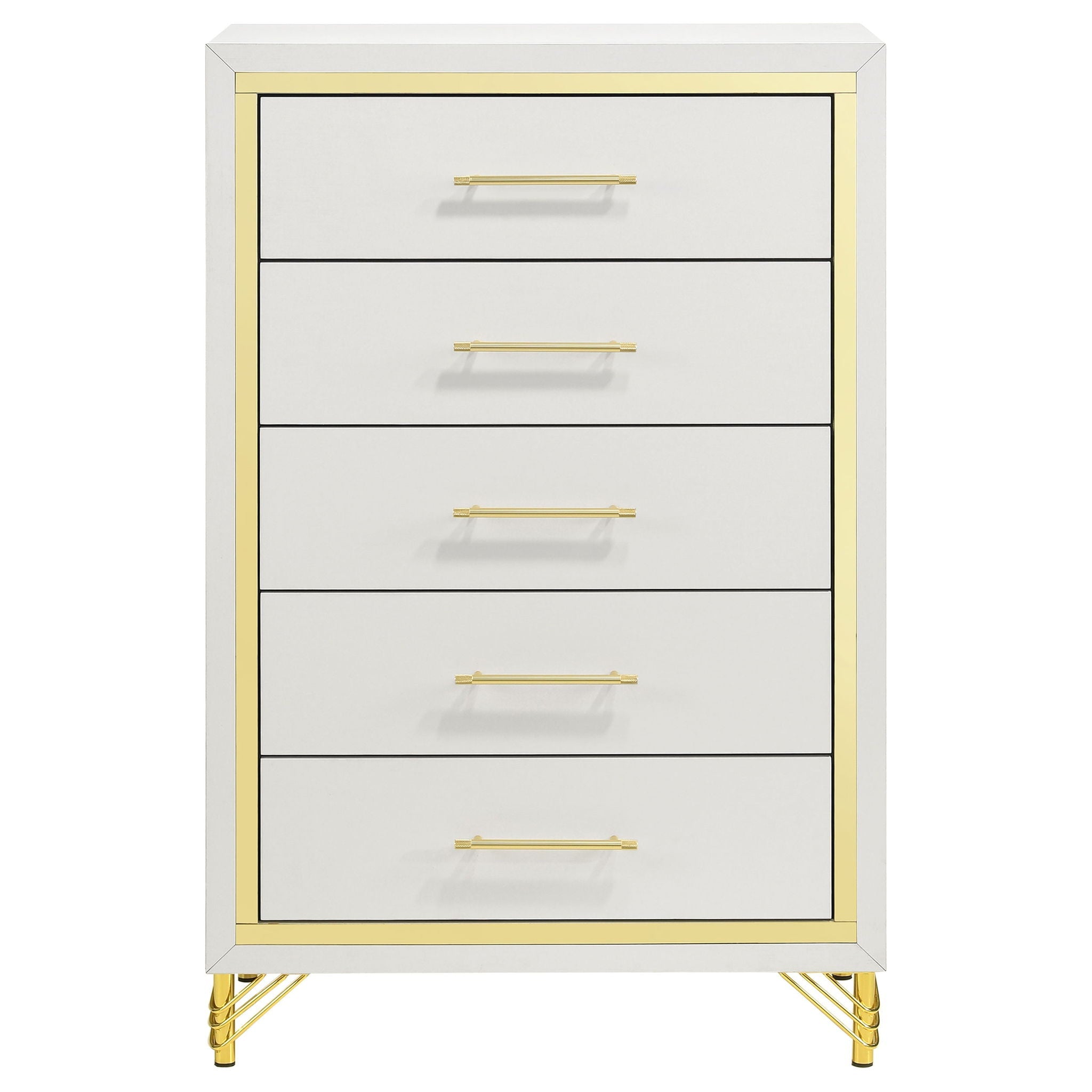 Lucia 5-drawer Bedroom Chest of Drawers White