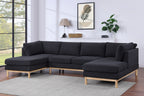 Hallie - Wide Sherpa Double Chaise U-Shape Sectional Sofa