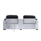Misezon - Power Motion Recliner - Black Top Grain Leather & Aluminum