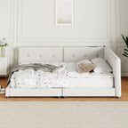 Modern Upholstered Platform Bed With USB Ports And LED Belt
