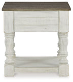 Havalance - Square End Table - White / Gray