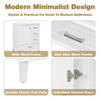 Bathroom Vanity, Modern Bathroom Cabinet With Sink Combo Set, Bathroom Storage Cabinet With A Soft Closing Door And 3 Drawers, Solid Wood Frame
