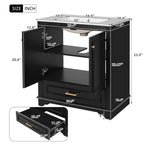 Bathroom Vanity With Sink, Cabinet & 2 Soft Closing Doors & Adjustable Shelf