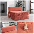 Folding Sofa With Removable Back Cushion, Convertible Futon Sleeper Chair