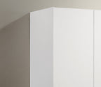 Declan - 3 - Door Wardrobe Cabinet Armoire With Storage Shelves And Hanging Rod - White