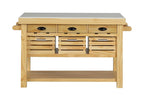 Grovaam - Kitchen Island - Marble Top & Natural