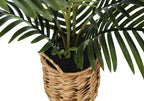 24" Tall, Artificial Plant, Palm, Indoor, Faux, Fake, Table, Floor, Greenery, Potted, Real Touch, Decorative - Green / Beige
