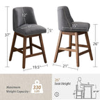 Upholstered Swivel Bar Stool