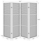 Browning 4-panel Bamboo Room Divider Folding Screen Walnut